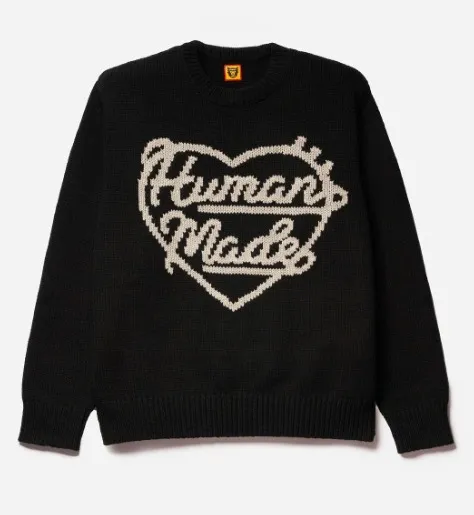 HUMAN MADE  |Crew Neck Heart Unisex Wool Blended Fabrics Street Style