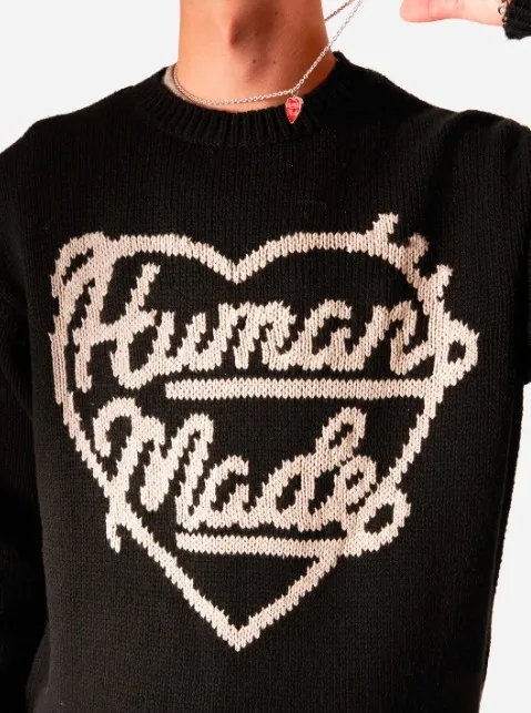 HUMAN MADE  |Crew Neck Heart Unisex Wool Blended Fabrics Street Style