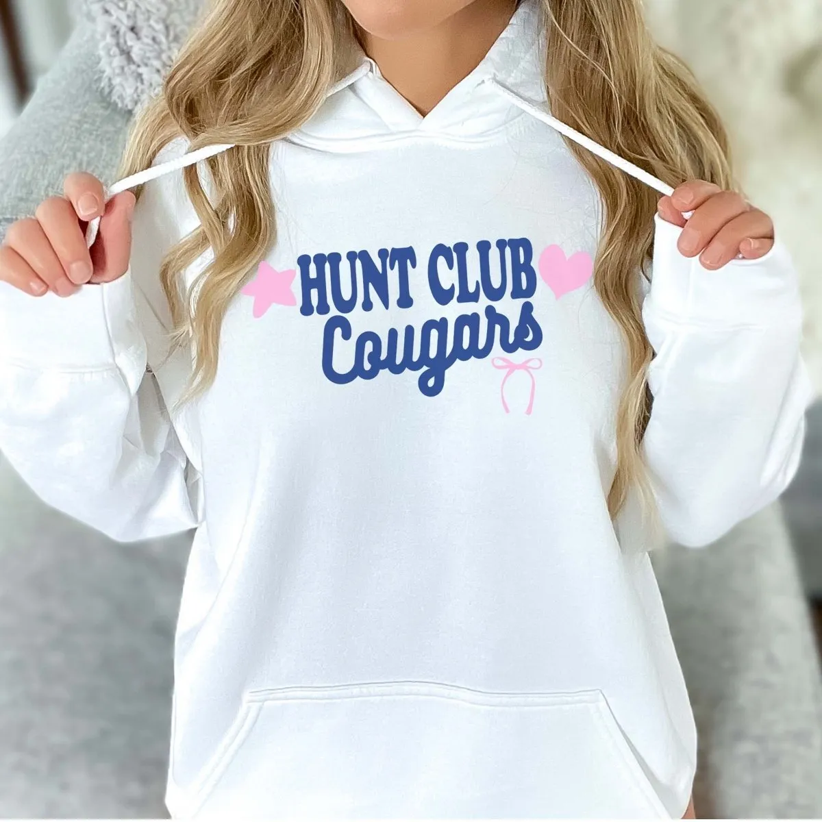 Hunt Club Cougars Star Heart & Bow Sweatshirts & Hoodies - Hunt Club Elementary