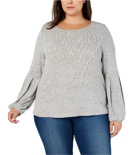 I-N-C Womens Pearl-Embellished Pullover Sweater