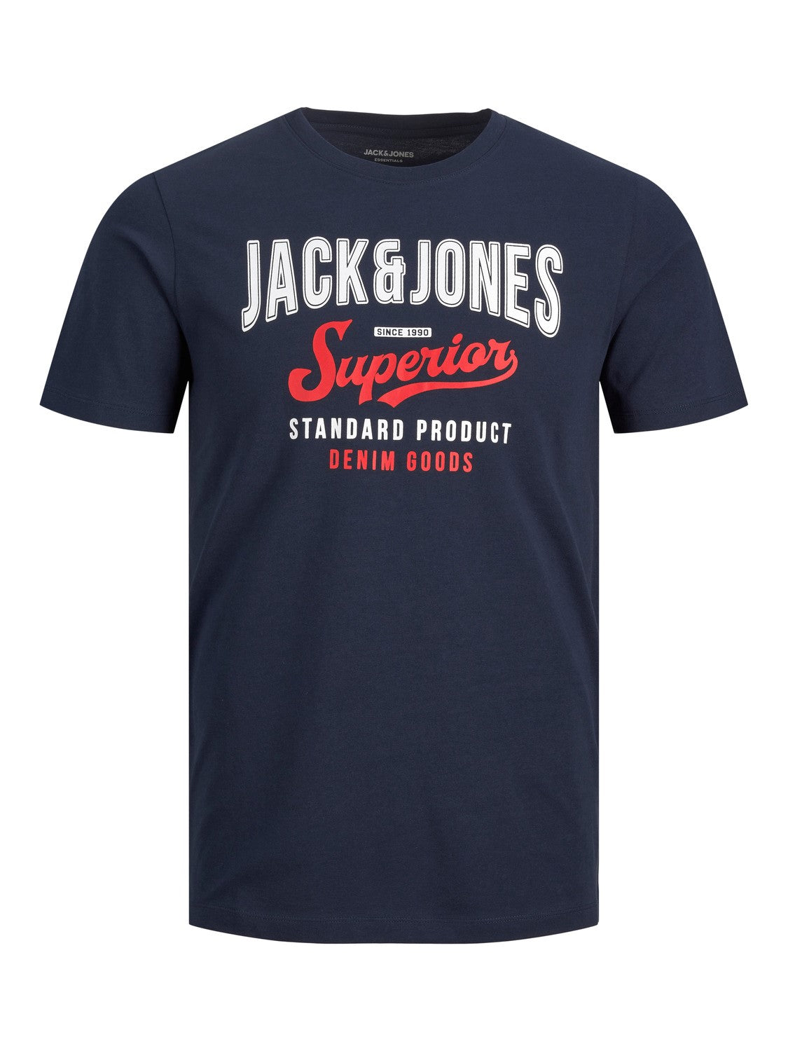 Jack & Jones Mens Printed 'JJELOGO Tee' Crew Neck T-Shirt