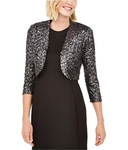 Jessica Howard Womens Sequin Cardigan Sweater