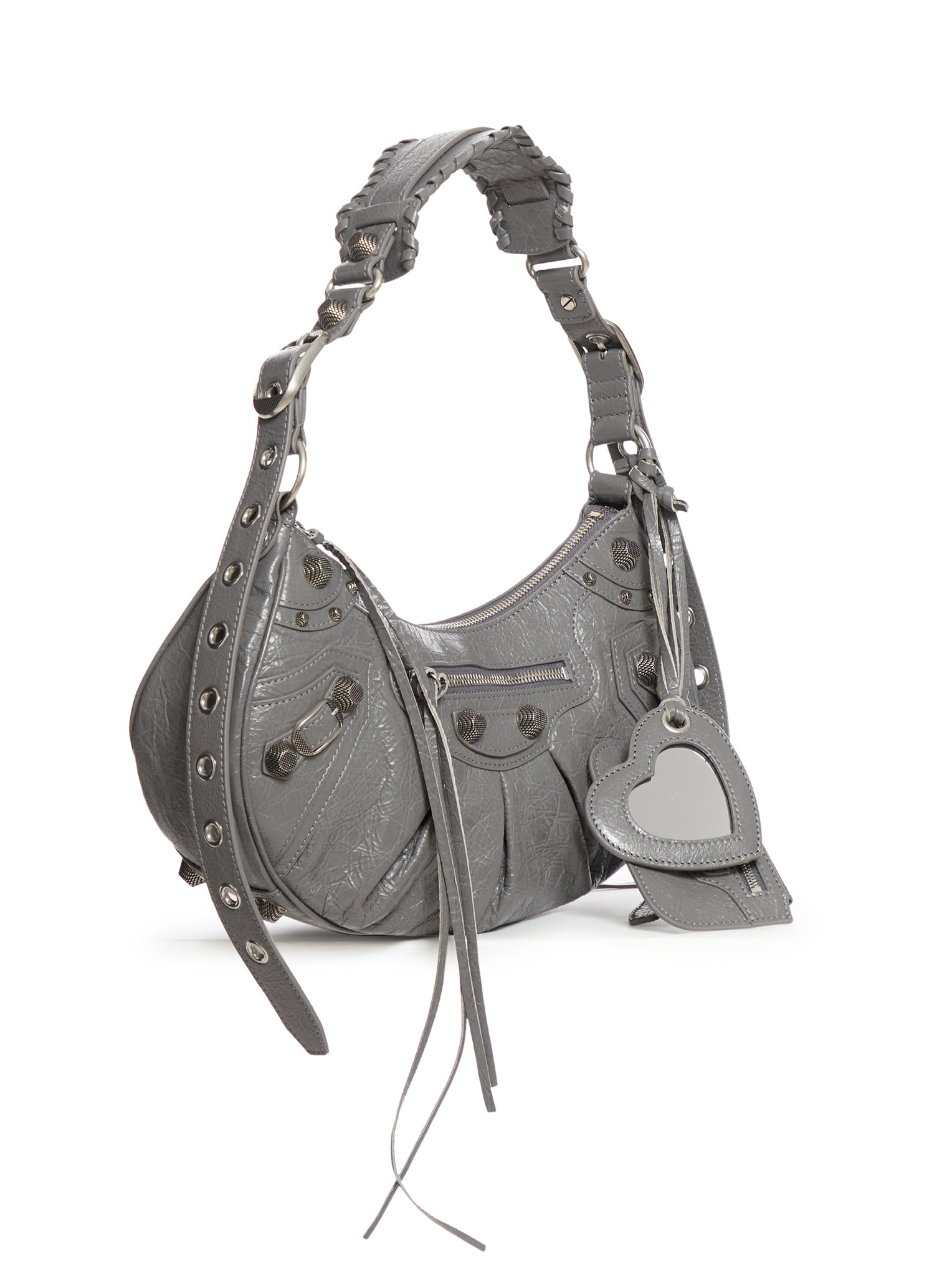 Le Cagole Small Shoulder Bag in Grey