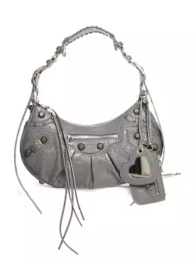 Le Cagole Small Shoulder Bag in Grey