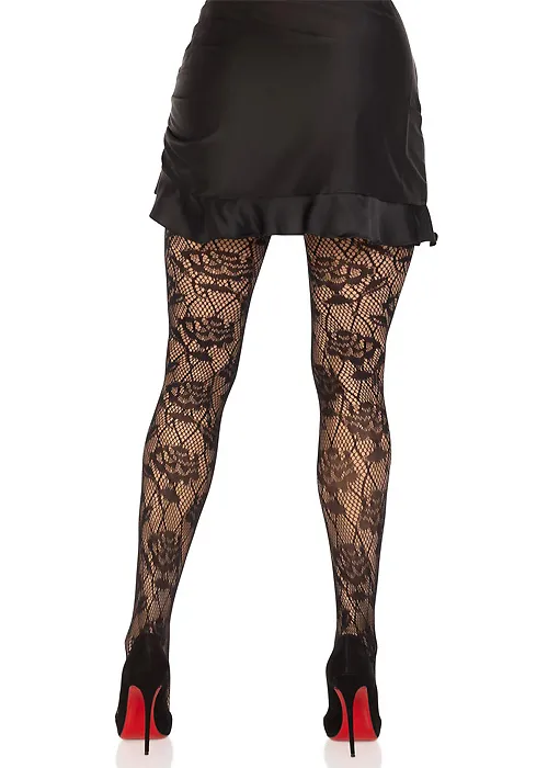 Leg Avenue Wild Rose Net Tights ()