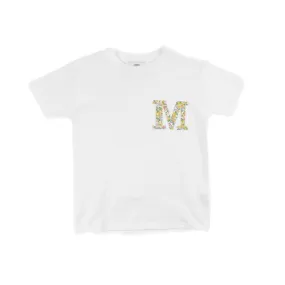 Liberty of London Children's Personalized Small Pocket Initial T-Shirt - Betsy Ann Yellow