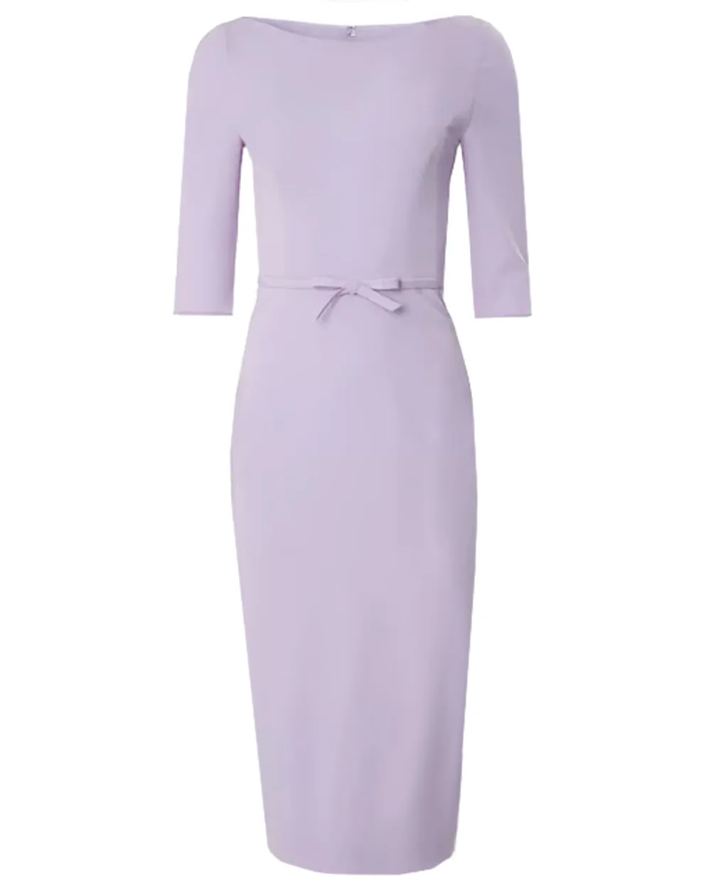 Lilac Boat Neck Midi Dress