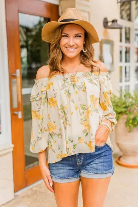 Lost In Paradise Floral Blouse- Cream