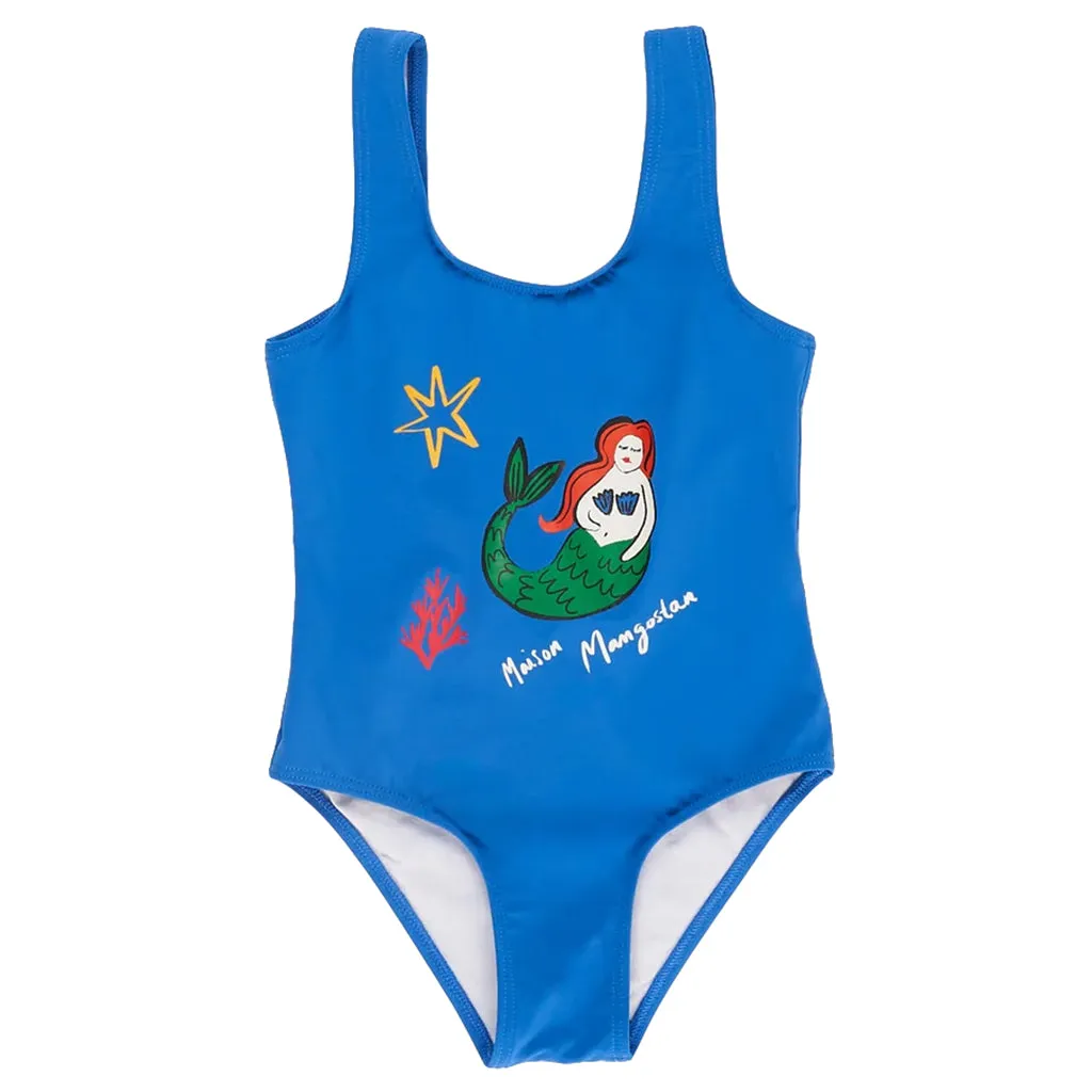 Maison Mangostan Child Mermaid Swimsuit Blue