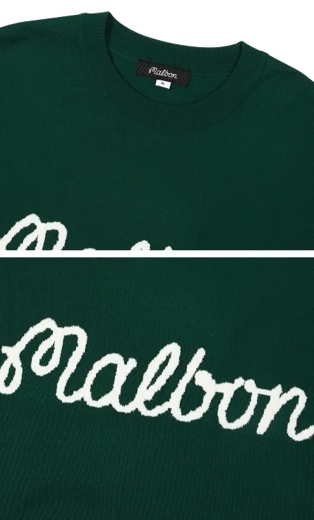 Malbon Golf  |Street Style Long Sleeves Plain Logo Sweaters