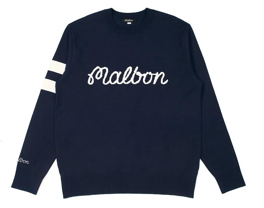 Malbon Golf  |Street Style Long Sleeves Plain Logo Sweaters