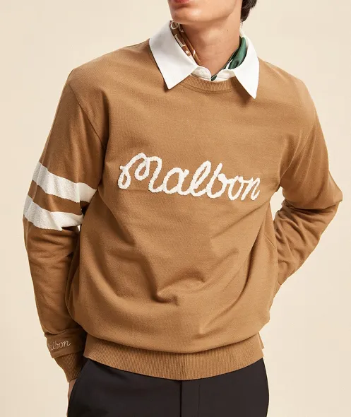 Malbon Golf  |Street Style Long Sleeves Plain Logo Sweaters