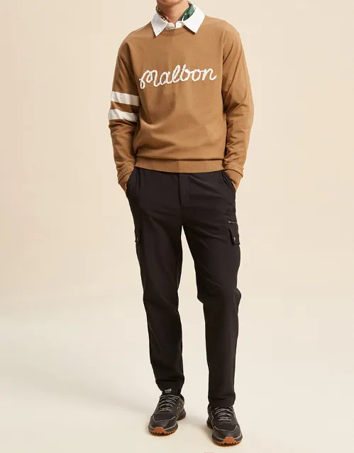 Malbon Golf  |Street Style Long Sleeves Plain Logo Sweaters