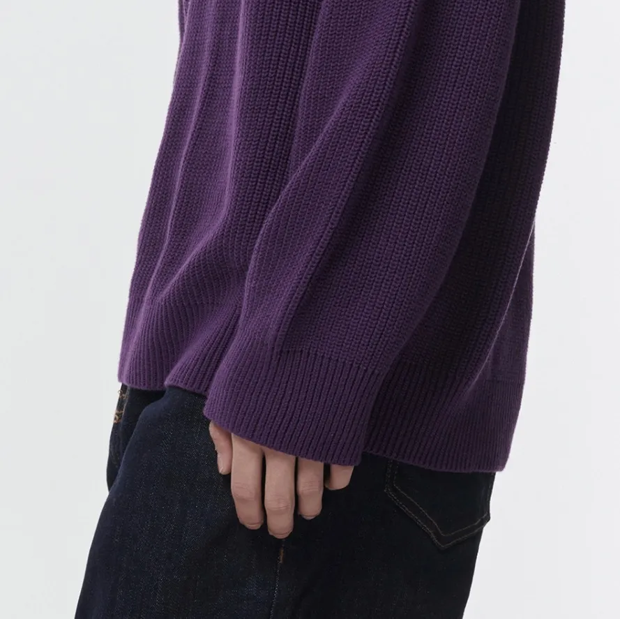 MUSINSA STANDARD  |Crew Neck Street Style Long Sleeves Plain Cotton Sweaters