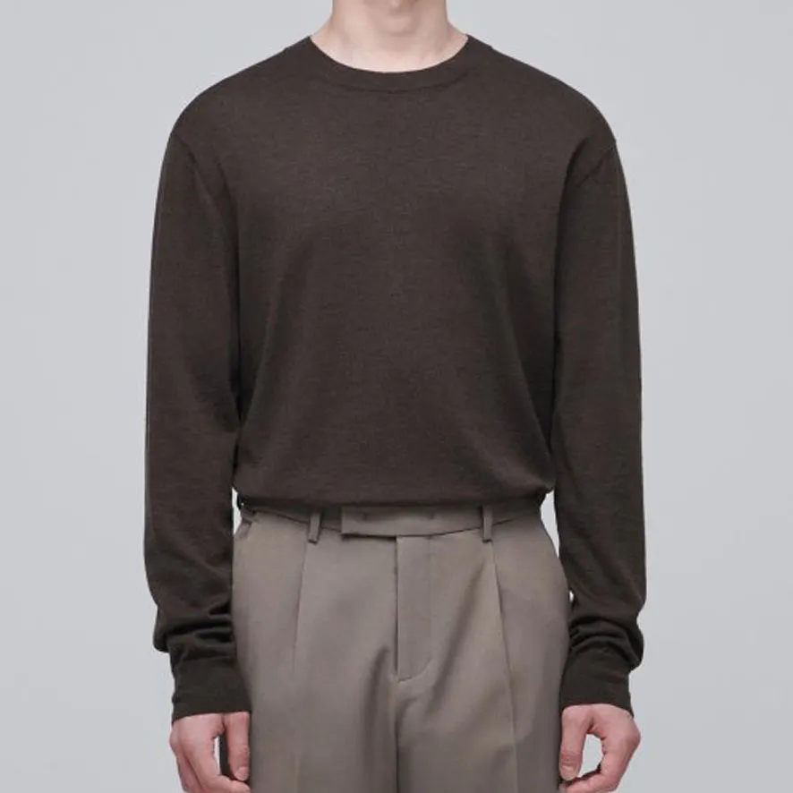 MUSINSA STANDARD  |Crew Neck Wool Nylon Street Style Long Sleeves Plain