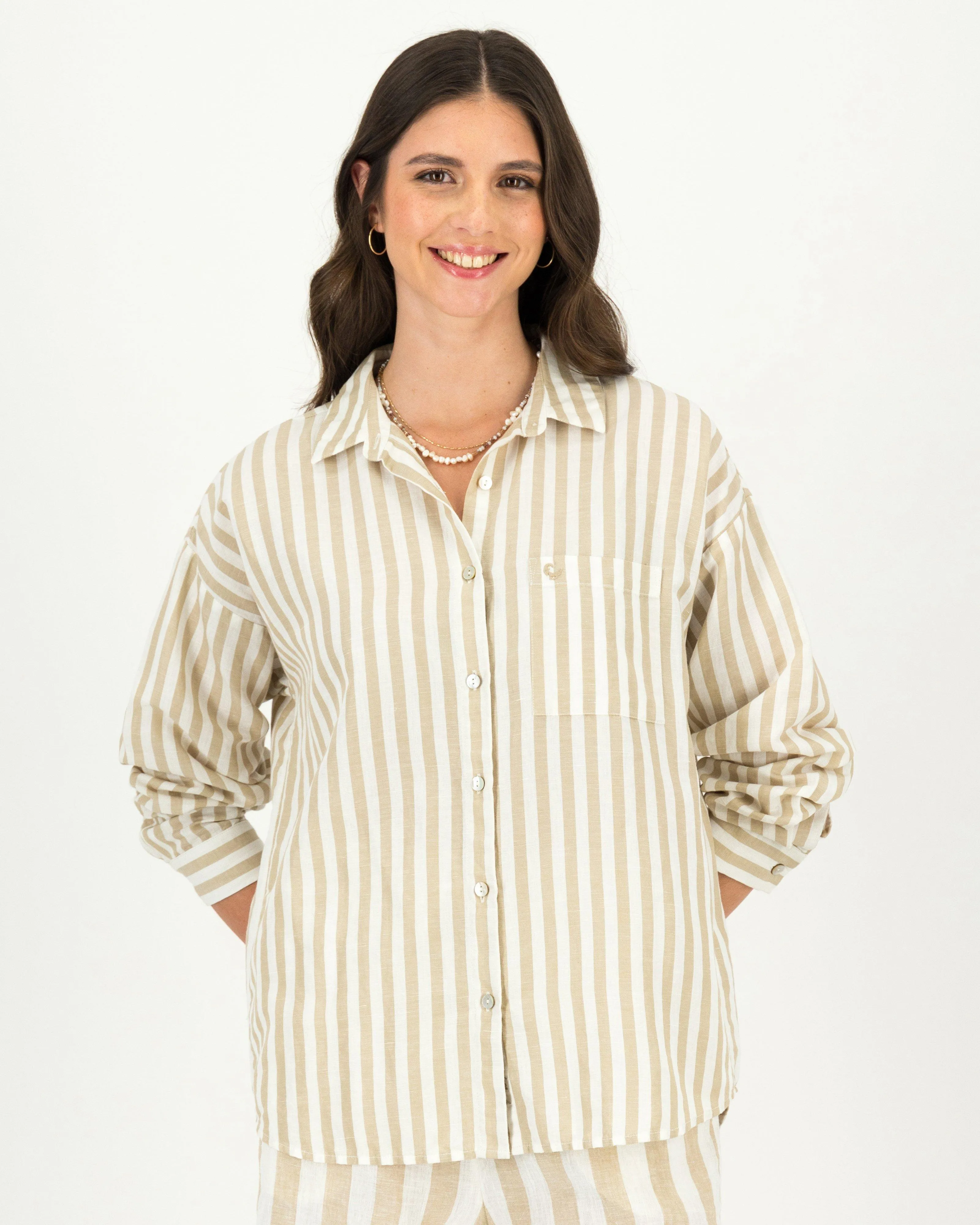 Old Khaki Women's Nova Boyfriend Stripe Shirt | Cape Union Mart