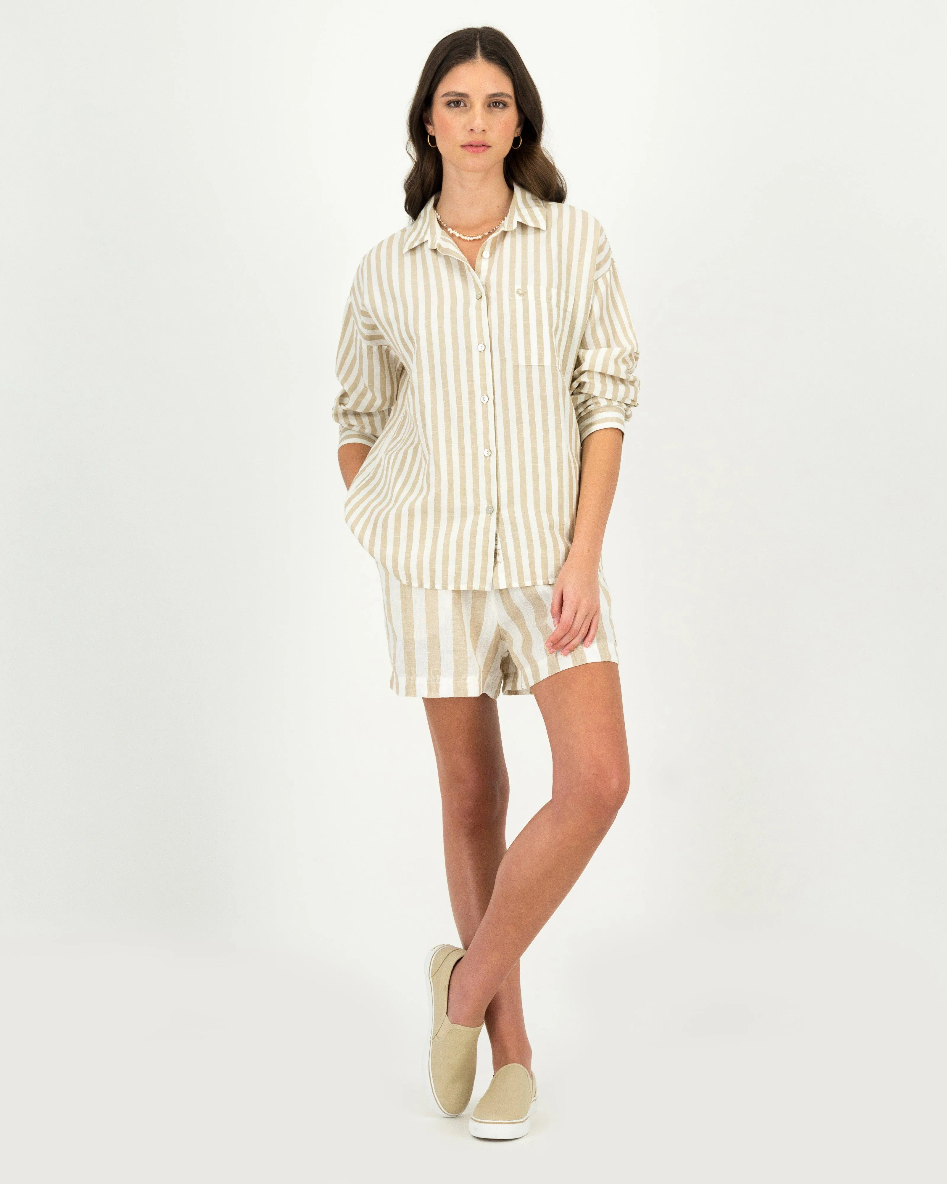 Old Khaki Women's Nova Boyfriend Stripe Shirt | Cape Union Mart