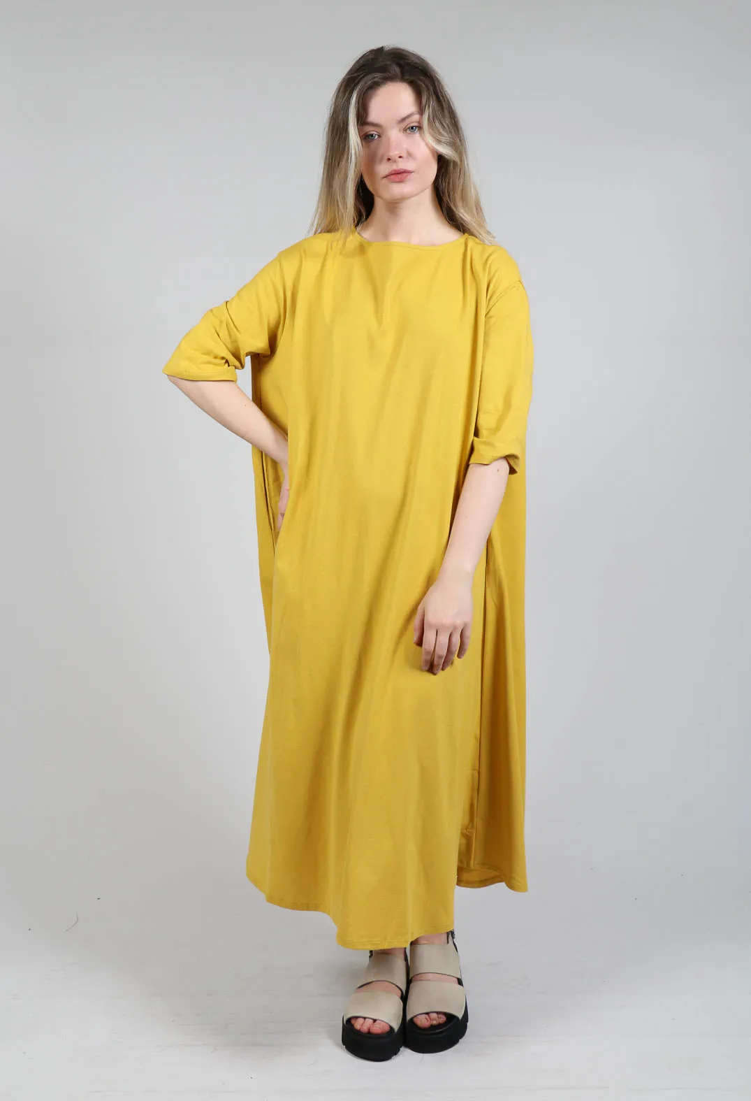 Oversized T-Shirt Dress in Saffron