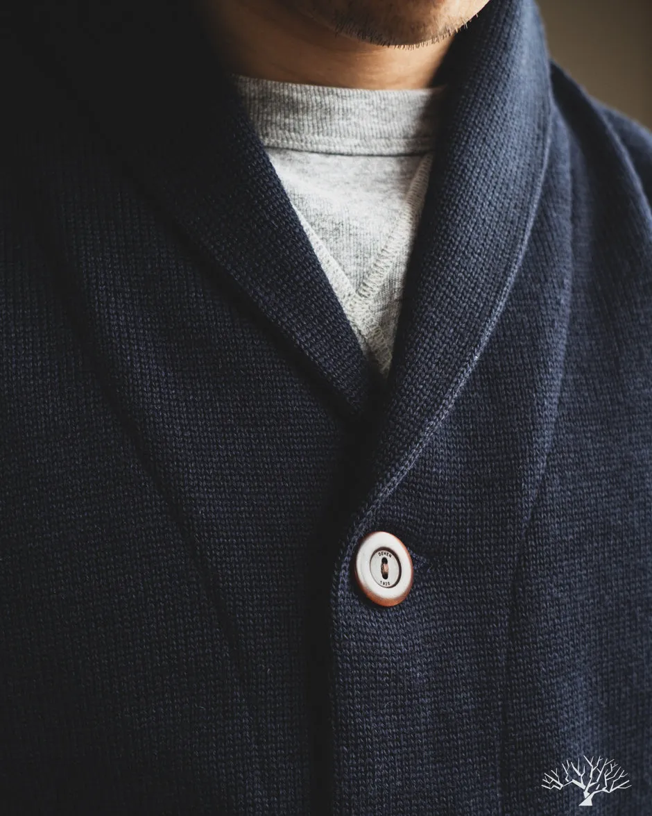 Oxford Shawl Sweater - Dark Navy