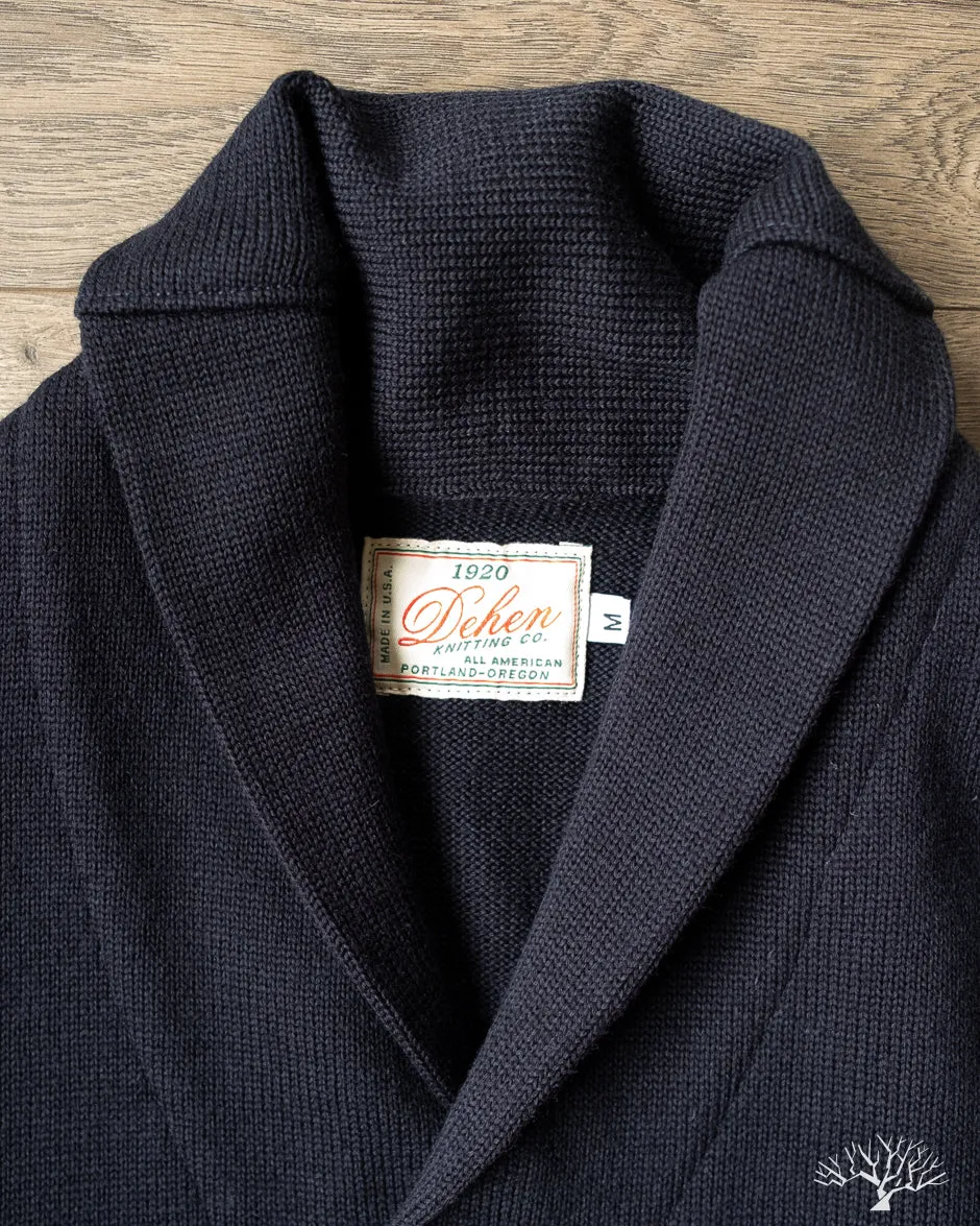 Oxford Shawl Sweater - Dark Navy