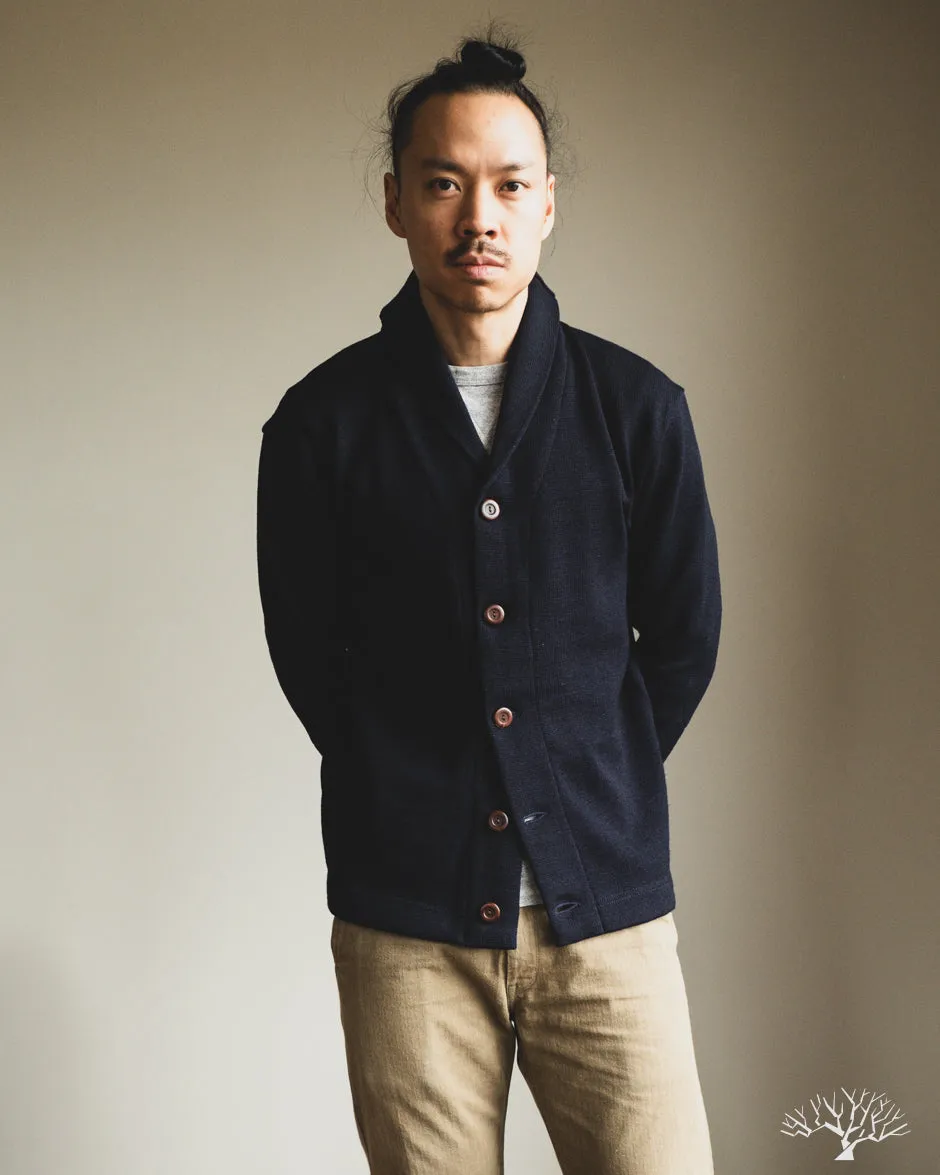 Oxford Shawl Sweater - Dark Navy