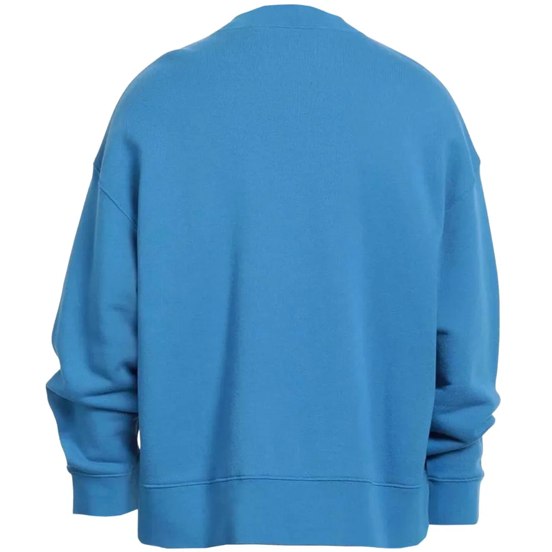 Palm Angels Pxp Palm Crew Blue Sweatshirt