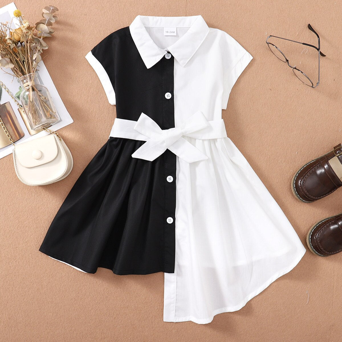 Patchwork T-Shirt Irregular Dress