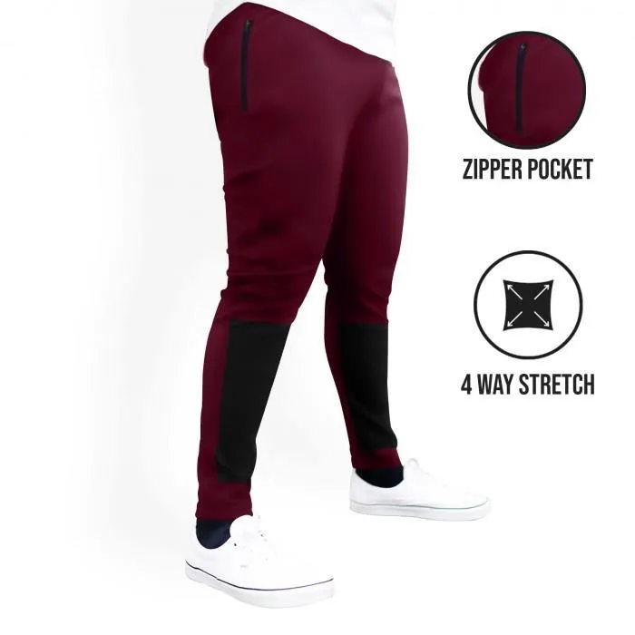 Performance Bottoms- Wine Maroon (4 Way Stretch)- Sale