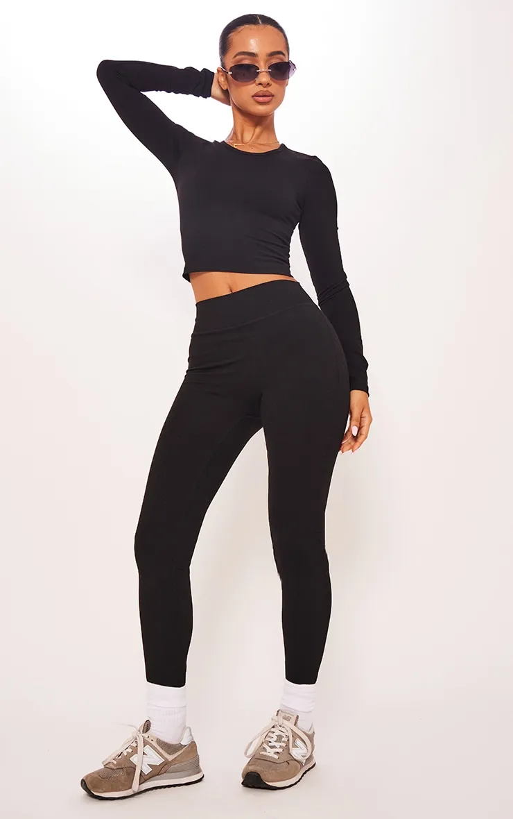 Petite Black Contour Sculpt Leggings | Petite