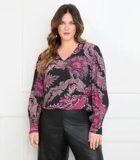 Plus Size V-Neck Blouse