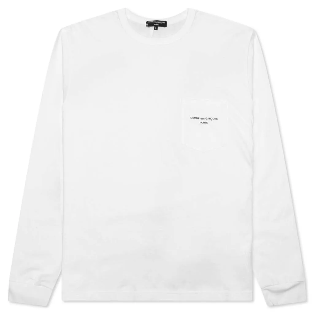 Pocket Logo L/S T-Shirt - White