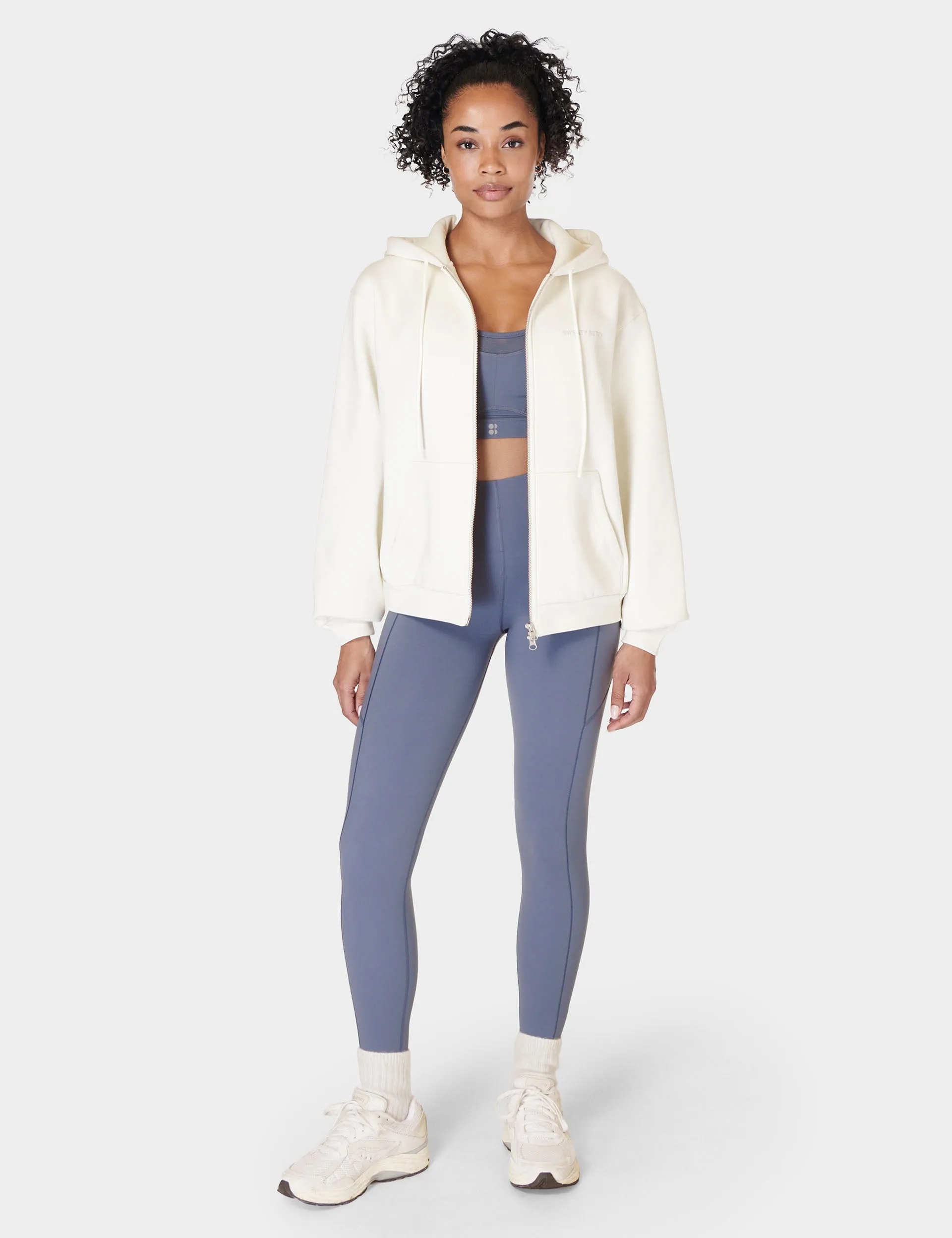 Powerhouse Zip Up Hoody - Lily White