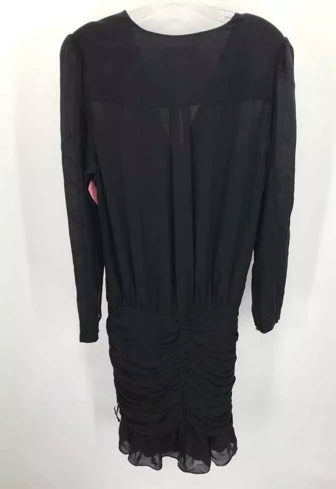 Pre-Owned ALC Black Size 8 Midi Long Sleeve Dress