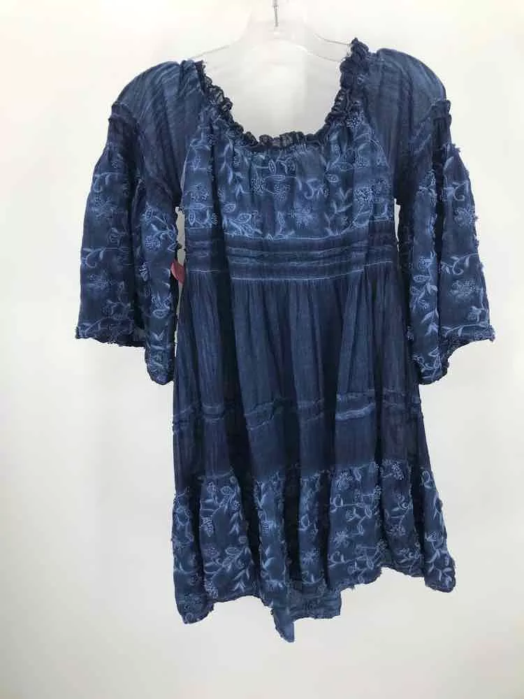 Pre-Owned Area  Stars Blue Size XS Short Long Sleeve Dress