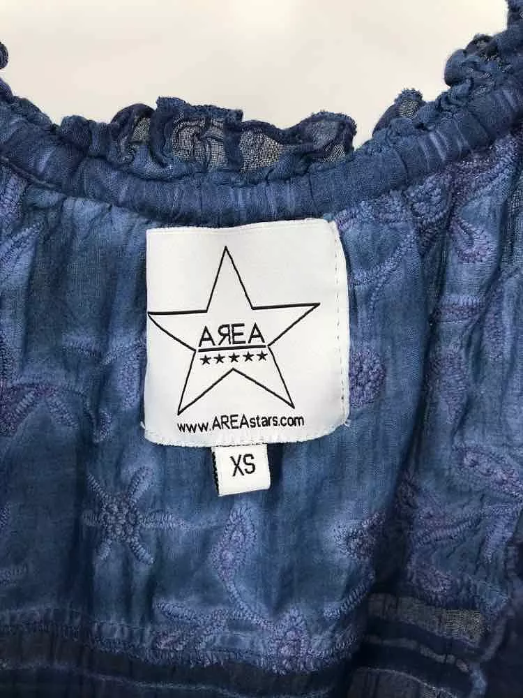 Pre-Owned Area  Stars Blue Size XS Short Long Sleeve Dress