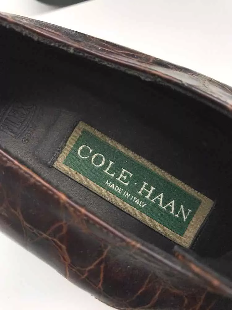 Pre-Owned Cole Haan Brown Size 7 Dress Shoe Flats