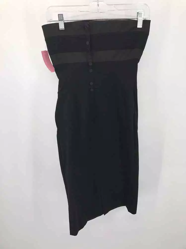 Pre-Owned Elisabetta Franchi Black Size 40 Short Strapless Dress