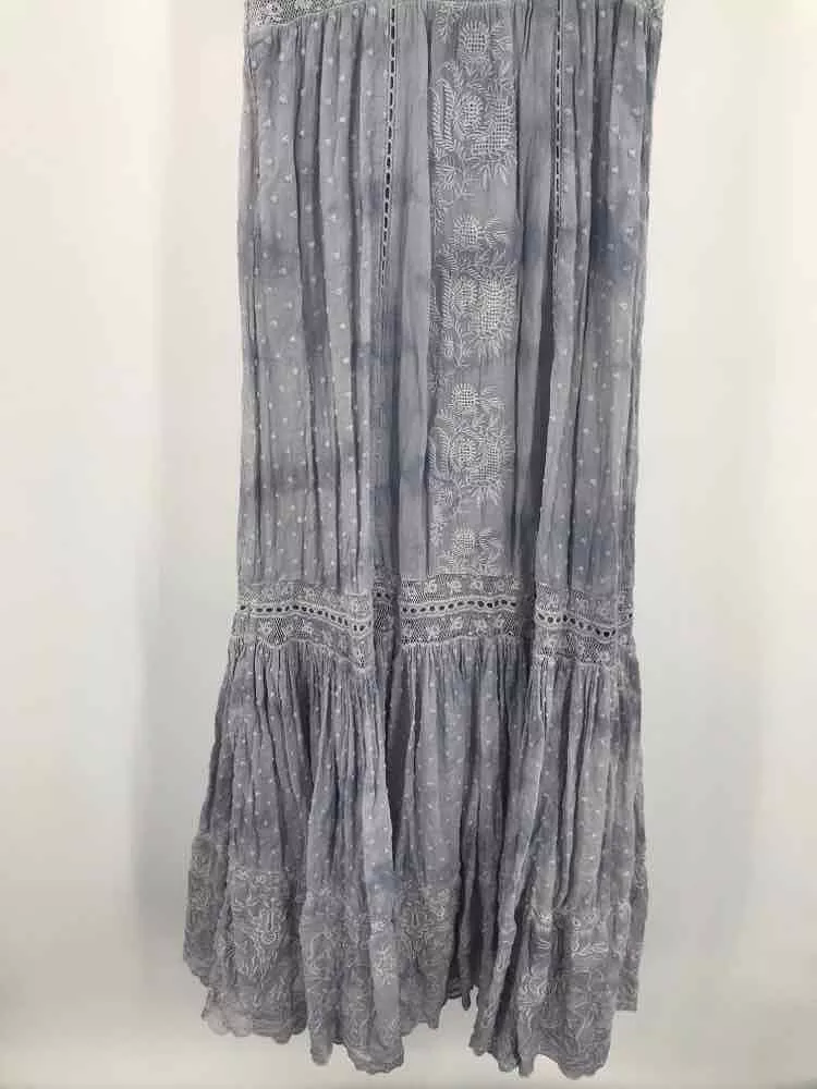 Pre-Owned Love Shack Fancy Blue Size 0 Maxi Short Sleeve Dress