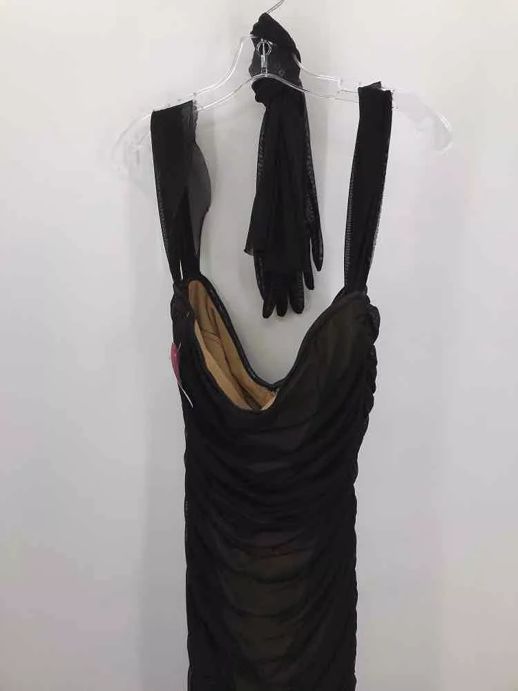 Pre-Owned Norma Kamali Black Size Large Maxi Short Sleeve Dress