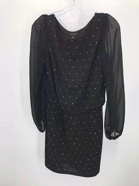 Pre-Owned WHBM Black Size 4 Knee Length Long Sleeve Dress