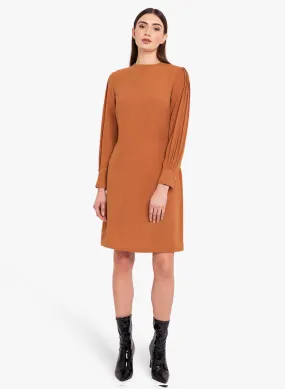 Raised Neck Midi Dress