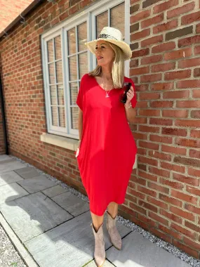 Red Tilletts T-Shirt Dress Tammy