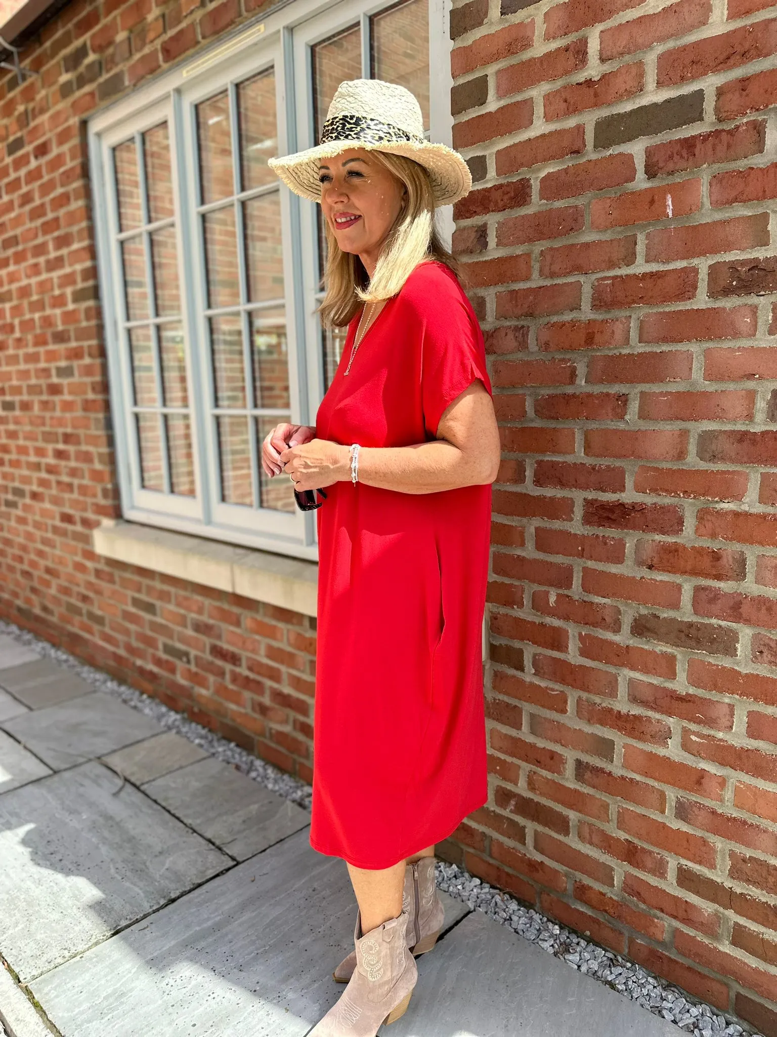 Red Tilletts T-Shirt Dress Tammy