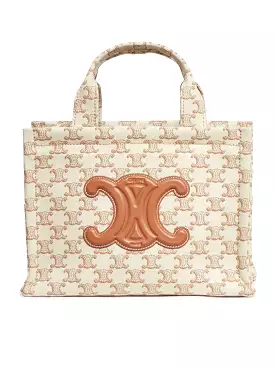 SMALL CABAS THAIS BAG IN ALL-OVER TRIOMPHE FABRIC