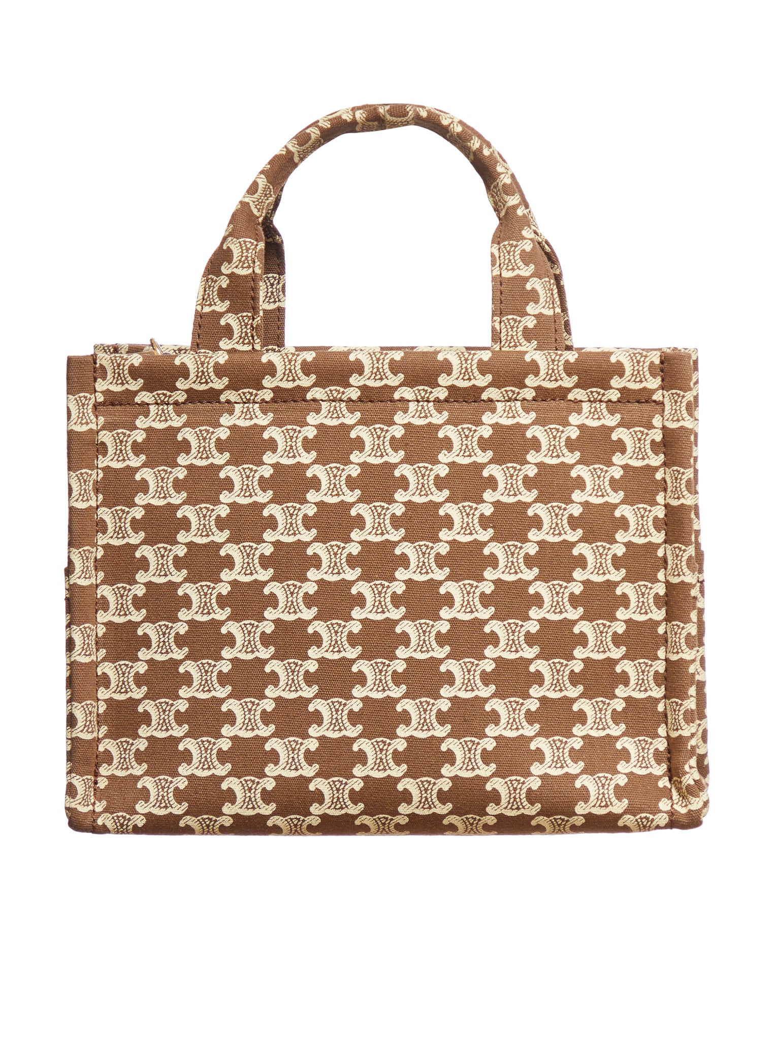 SMALL CABAS THAIS BAG IN BROWN TRIOMPHE FABRIC