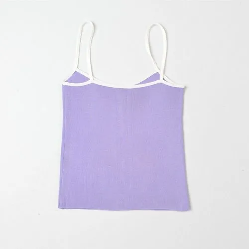 Solid Color Butterfly Camisole Knit Sling Sweater