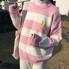 Striped Moon Sweater