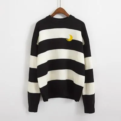 Striped Moon Sweater