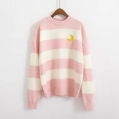 Striped Moon Sweater