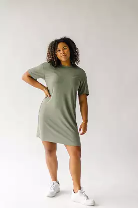 The Bassett T-Shirt Dress in Olive